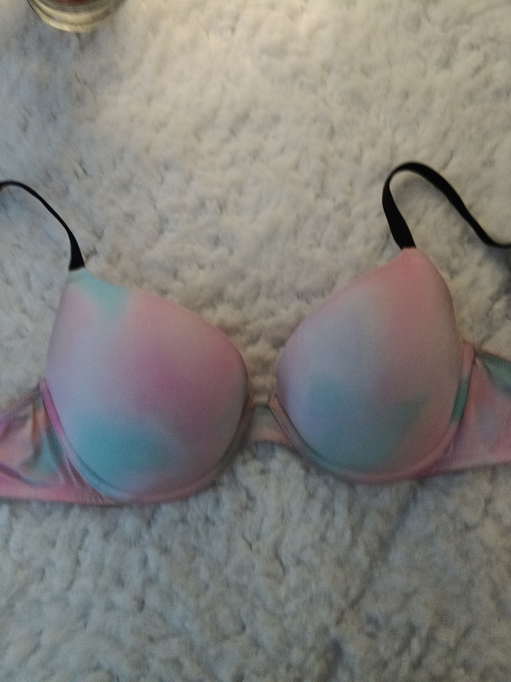 Victoria's Secret Pastel Tie-Dye T-Shirt Bra in Pink & Mint